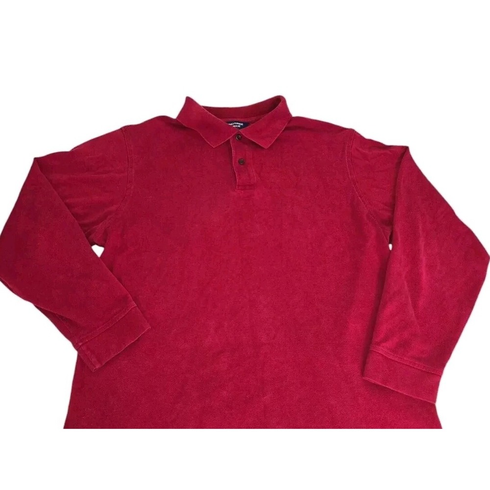 Roundtree Yorke Mens Long Sleeve Polo Shirt Size Large Preppy‎ Golf Cotton